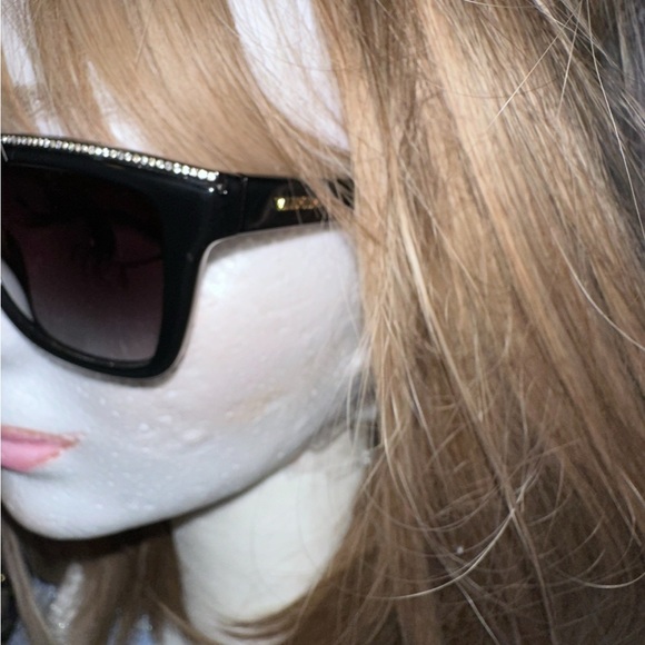 ✨VALENTINO Gorgeous Black Vintage Crystal “V” Sunglasses main image 8